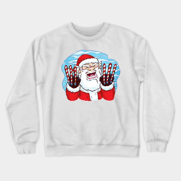 Santa's Claws Crewneck Sweatshirt by nickv47